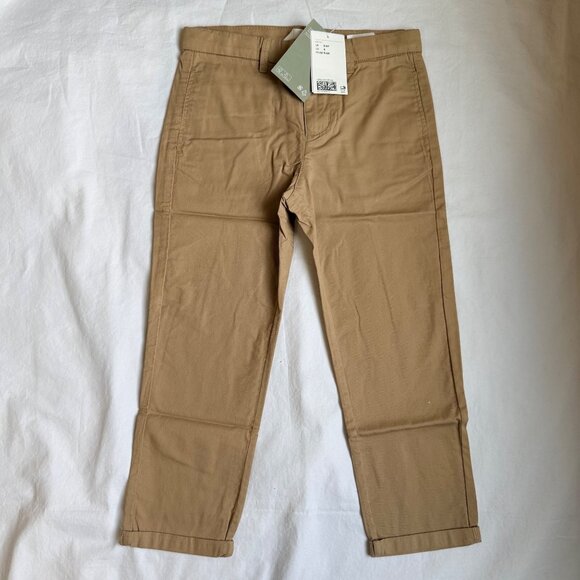NWT H&M Boys Beige Cotton Chinos Pants Size 6 Adjustable Waist 100% Cotton - Picture 2 of 8